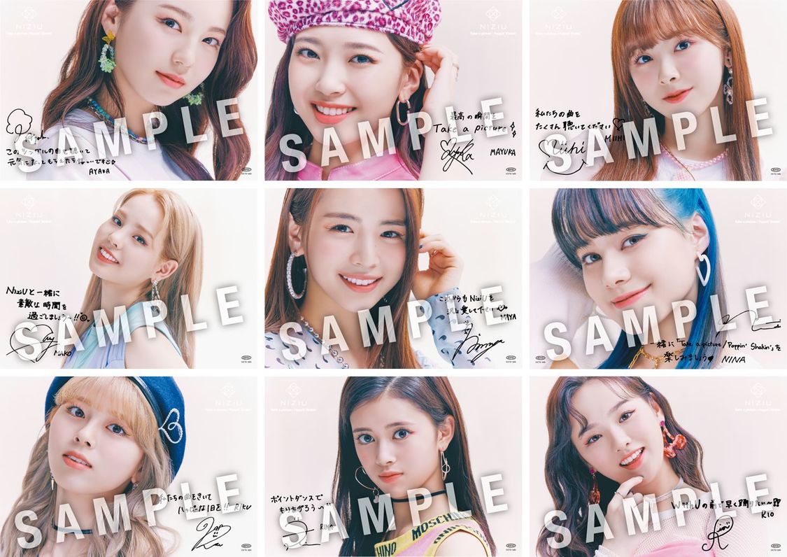 印字サイン＆メッセージ入りカード3枚セット