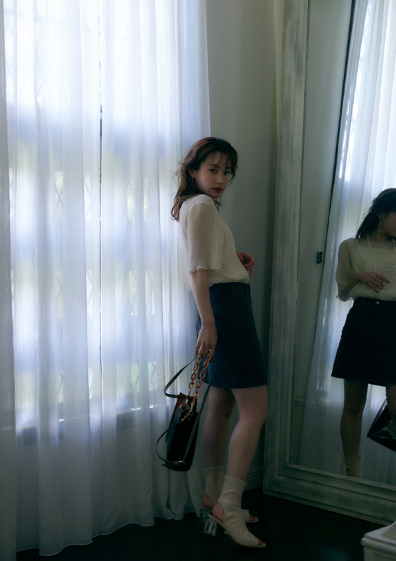 楊柳シフォンTブラウス