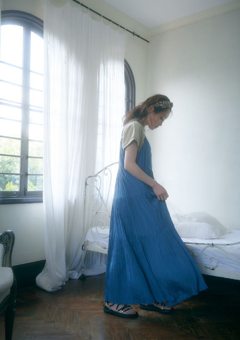 ワッシャーティアードキャミワンピース