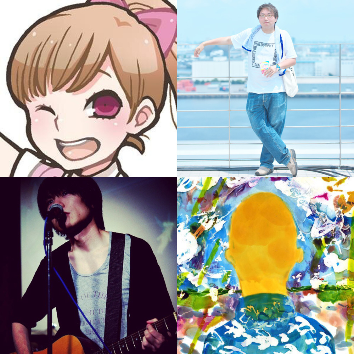 上段左から：ピロスエ、宗像明将／下段左から：岡島紳士、ガリバー