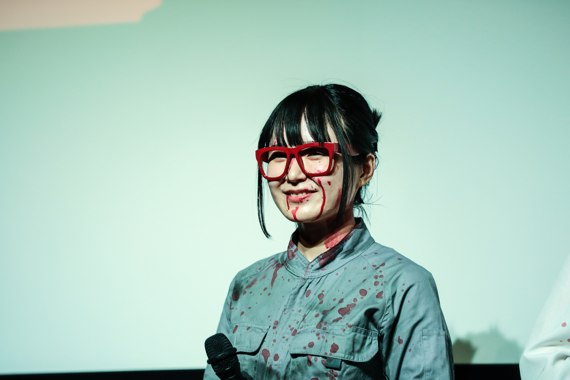 日高七海 映画『血まみれスケバンチェーンソー RED』＜セント・血まみれ・バレンタイン完成披露試写会舞台挨拶＞より｜2019年2月13日（水）神楽座