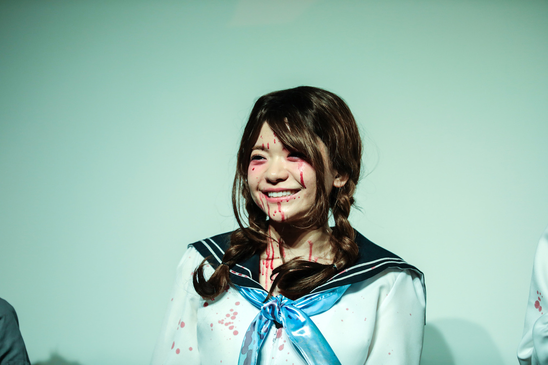 替地桃子 映画『血まみれスケバンチェーンソー RED』＜セント・血まみれ・バレンタイン完成披露試写会舞台挨拶＞より｜2019年2月13日（水）神楽座