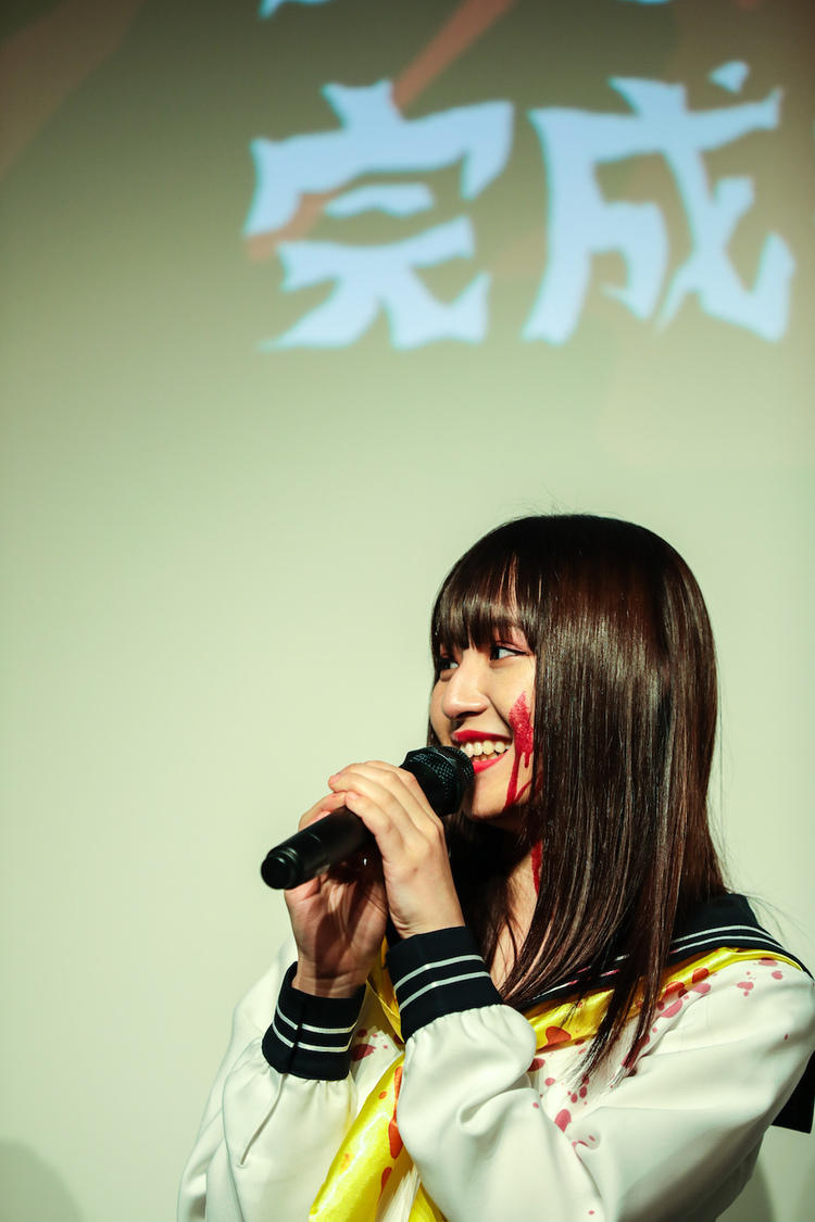 浅川梨奈 映画『血まみれスケバンチェーンソー RED』＜セント・血まみれ・バレンタイン完成披露試写会舞台挨拶＞より｜2019年2月13日（水）神楽座