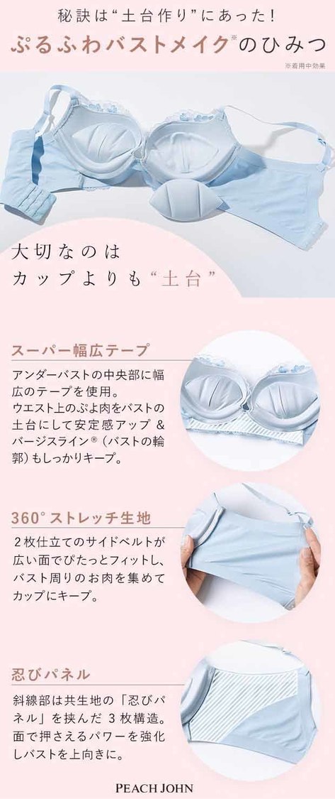 「ぷるふわ育乳補整フラワーブーケブラ」