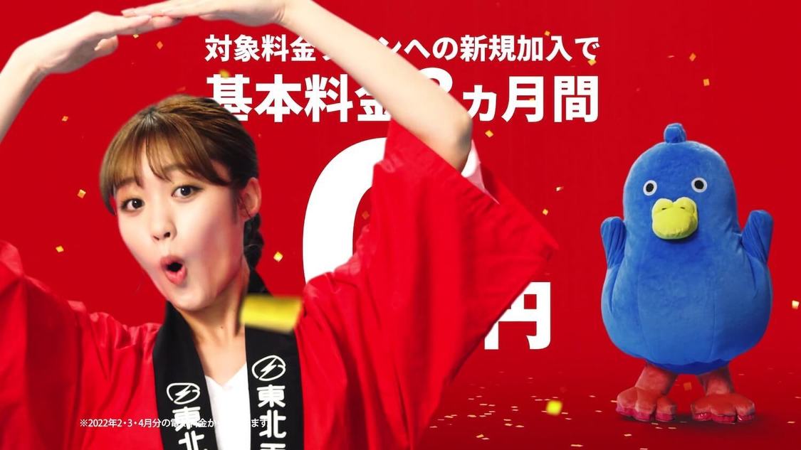 『東北電力』新TV-CM「王林とマカプゥで得祭」篇より