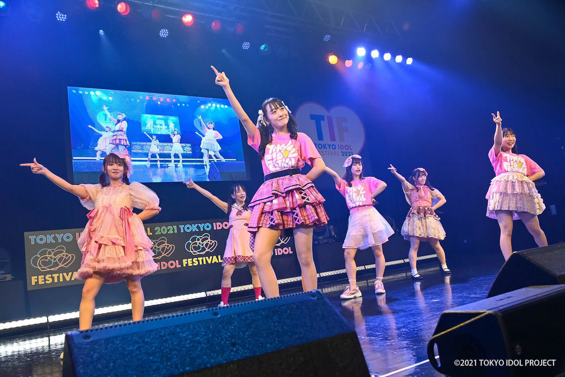 “Tシャツ購入者限定ステージ”ピンク祭り＜TOKYO IDOL FESTIVAL 2021＞（2021年10月2日）