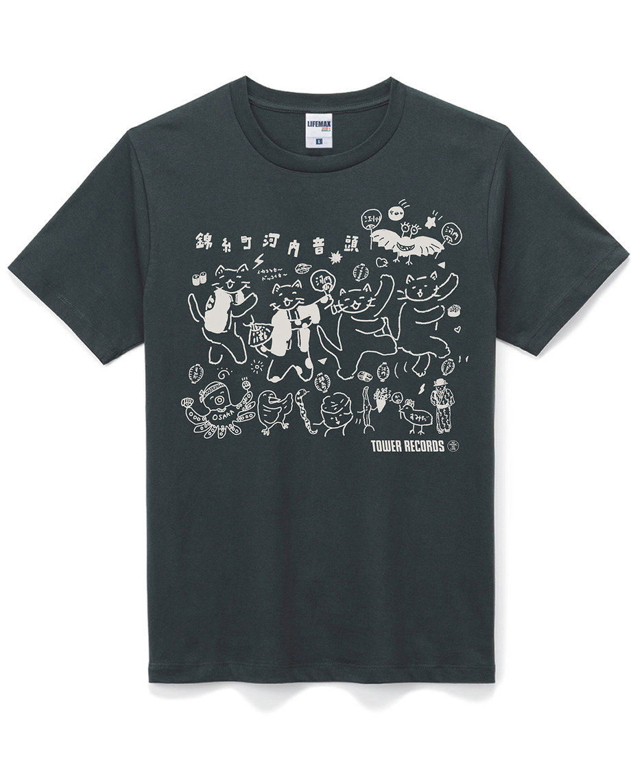錦糸町河内音頭大盆踊り×にゃんとこ×タワーレコード錦糸町パルコ店 コラボ T シャツ