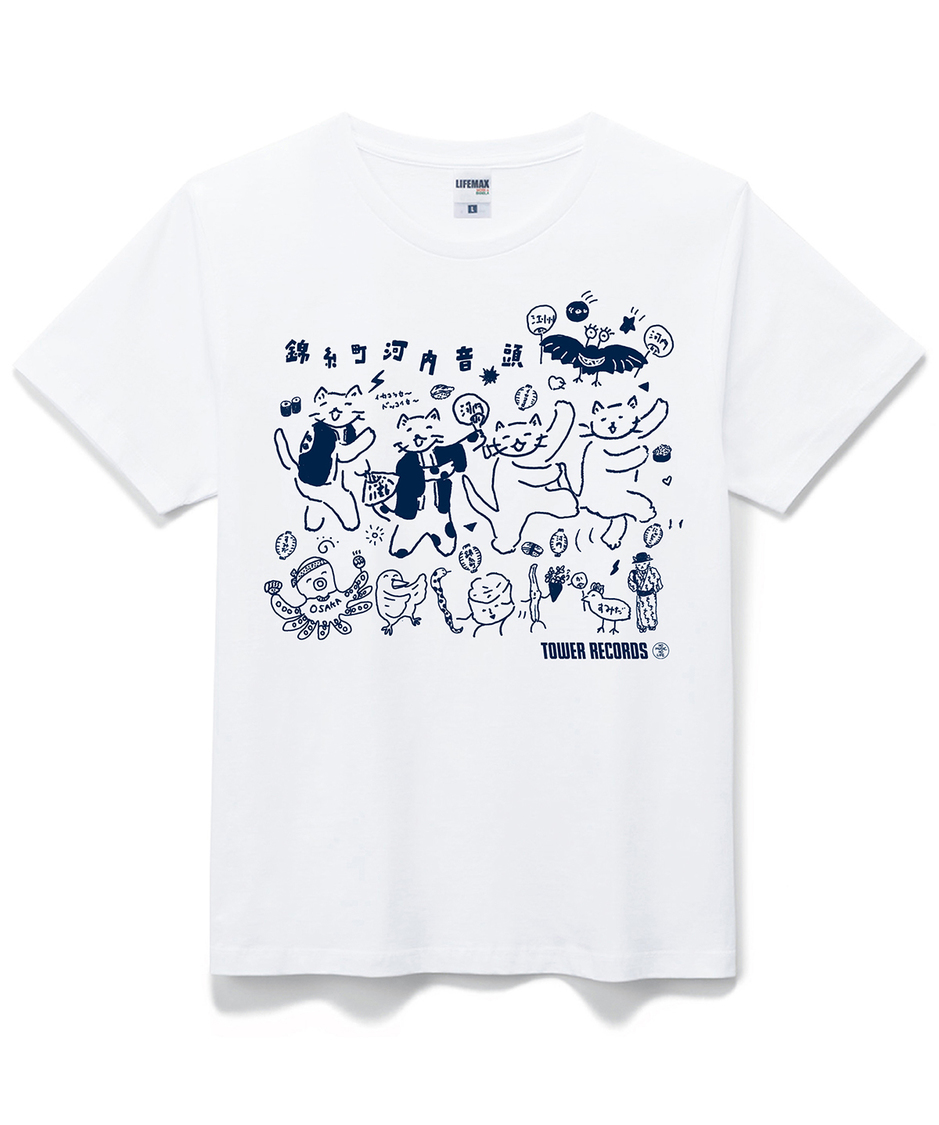 錦糸町河内音頭大盆踊り×にゃんとこ×タワーレコード錦糸町パルコ店 コラボ T シャツ