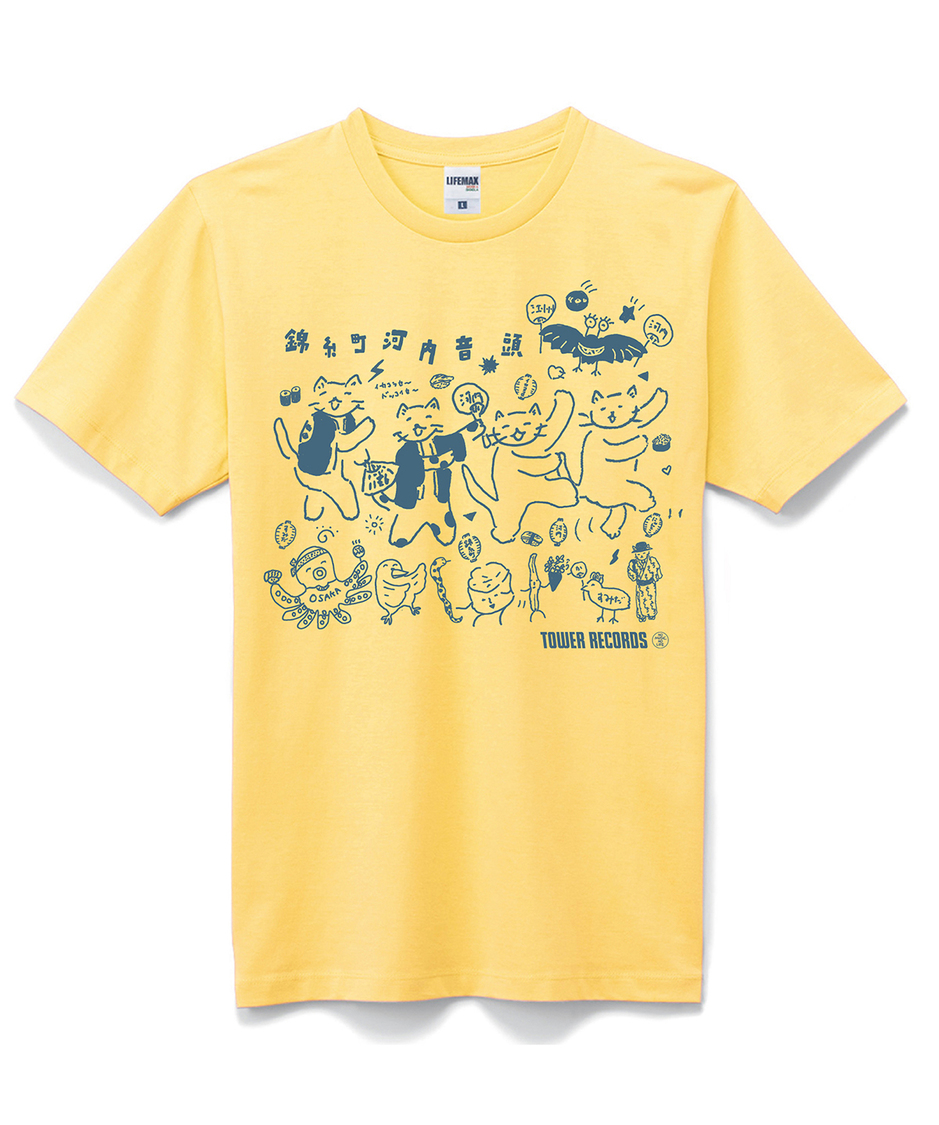 錦糸町河内音頭大盆踊り×にゃんとこ×タワーレコード錦糸町パルコ店 コラボ T シャツ