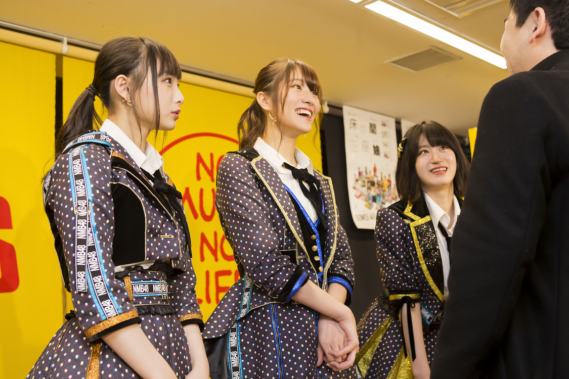 梅山恋和、小嶋花梨、上西怜｜＜難波正座祭り＞タワーレコード難波店