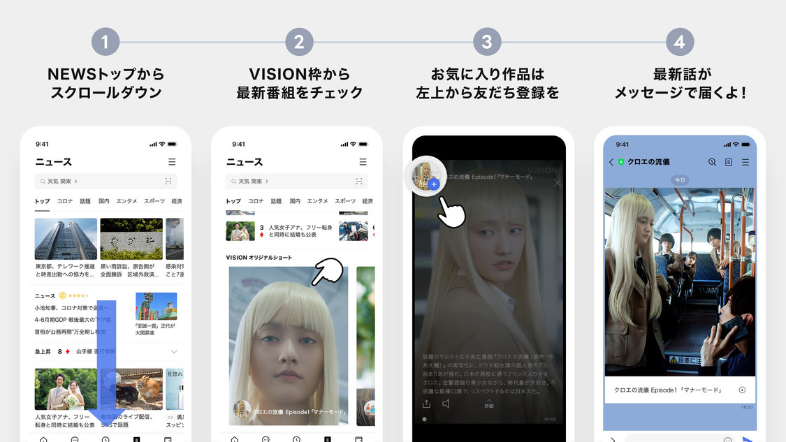 LINE NEWS VISION 視聴方法