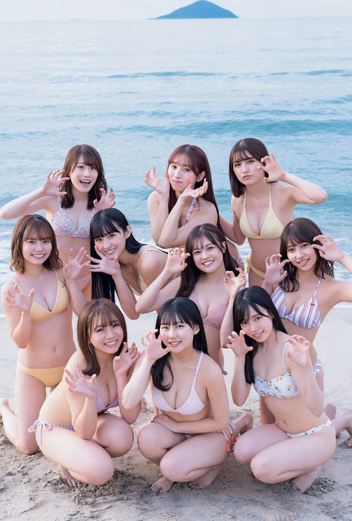 『B.L.T.2022年2月号増刊　B.L.T.×HKT48グラビアSP版』セブンネットショッピング購入特典ポストカード【本村碧唯＆神志那結衣＆渕上舞＆栗原紗英＆田中美久＆山下エミリー＆運上弘菜＆小田彩加＆武田智加＆松本日向（HKT48）】