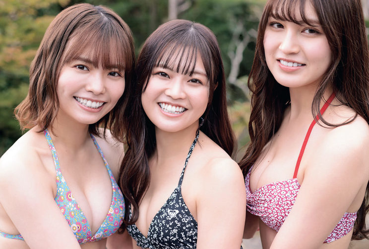 『B.L.T.2022年2月号増刊　B.L.T.×HKT48グラビアSP版』セブンネットショッピング購入特典ポストカード【本村碧唯＆神志那結衣＆渕上舞（HKT48）】