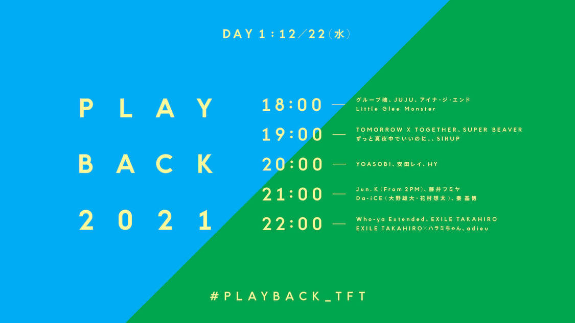 『PLAYBACK THE FIRST TAKE 2021 DAY1／THE FIRST TAKE』タイムテーブル