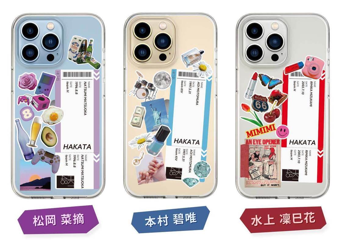 HKT48 松岡菜摘、本村碧唯、水上凜巳花プロデューススマホケース