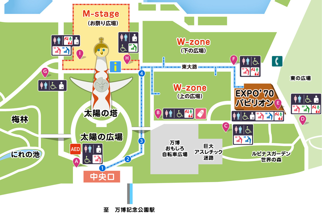 ＜Warai Mirai Fes 2022 〜Road to EXPO 2025〜＞エリアマップ