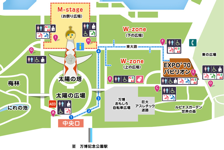 ＜Warai Mirai Fes 2022 〜Road to EXPO 2025〜＞エリアマップ