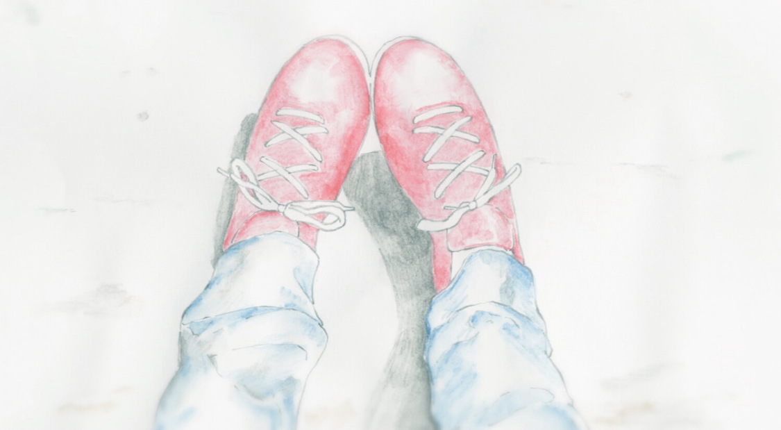 映画『やがて海へと届く』アニメーションパートのイラスト画像（©️2022 映画「やがて海へと届く」製作委員会）