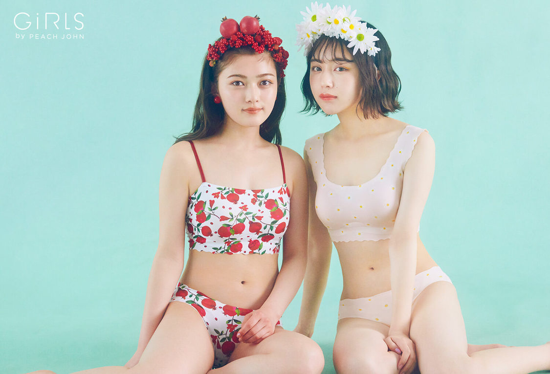 井上咲楽×なえなの『GiRLS by PEACH JOHN』新ビジュアル