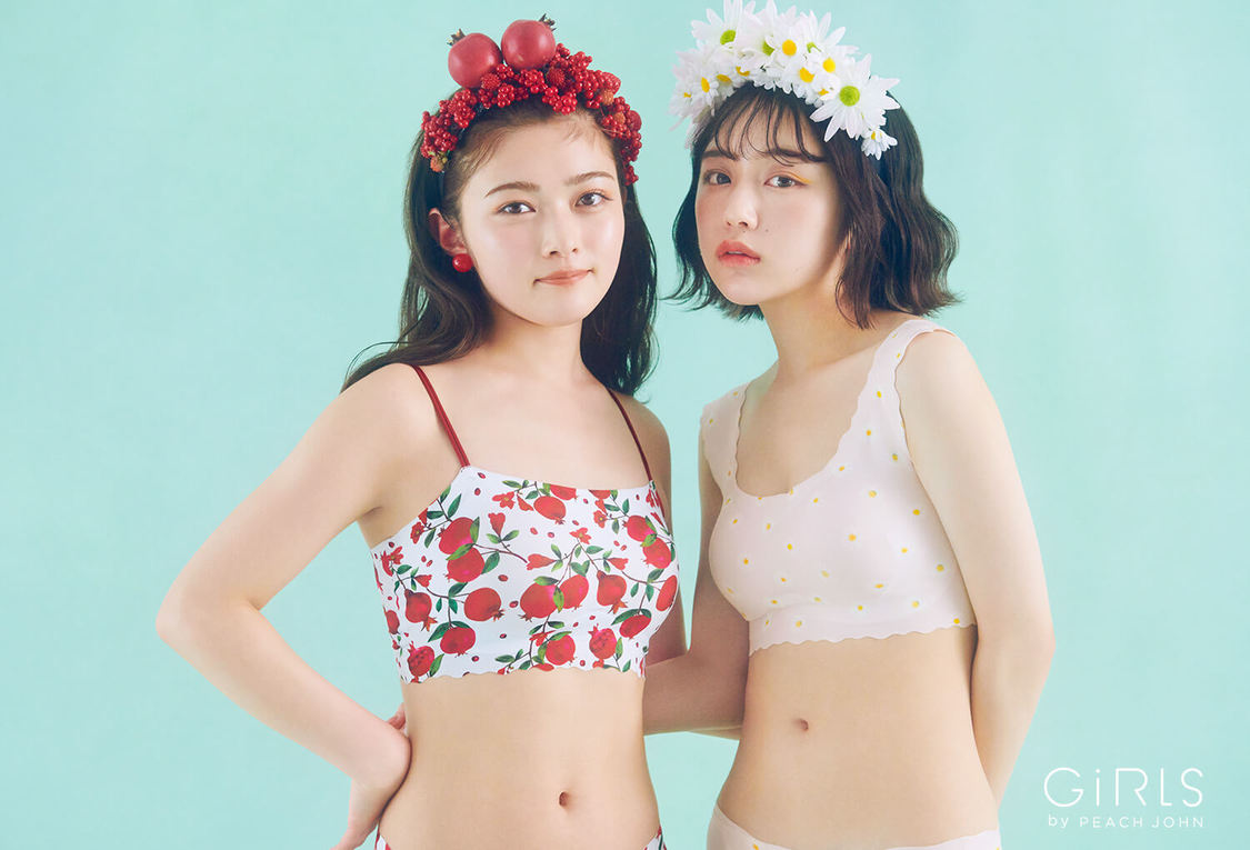 井上咲楽×なえなの『GiRLS by PEACH JOHN』新ビジュアル