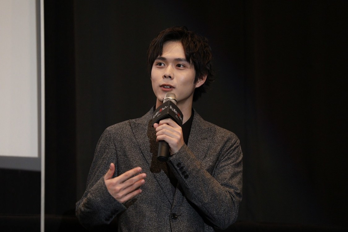 細田佳央太＜映画『女子高生に殺されたい』公開記念舞台挨拶＞新宿バルト9（2022年4月2日／©2022日活）