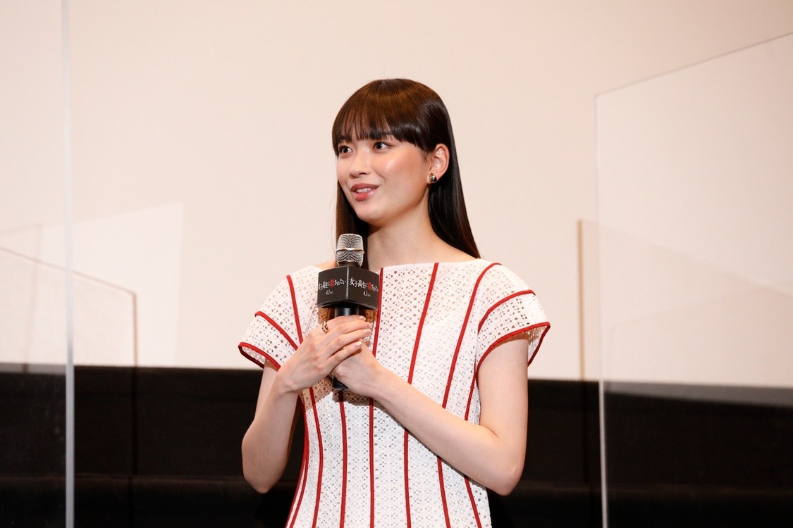 茅島みずき＜映画『女子高生に殺されたい』公開記念舞台挨拶＞新宿バルト9（2022年4月2日／©2022日活）