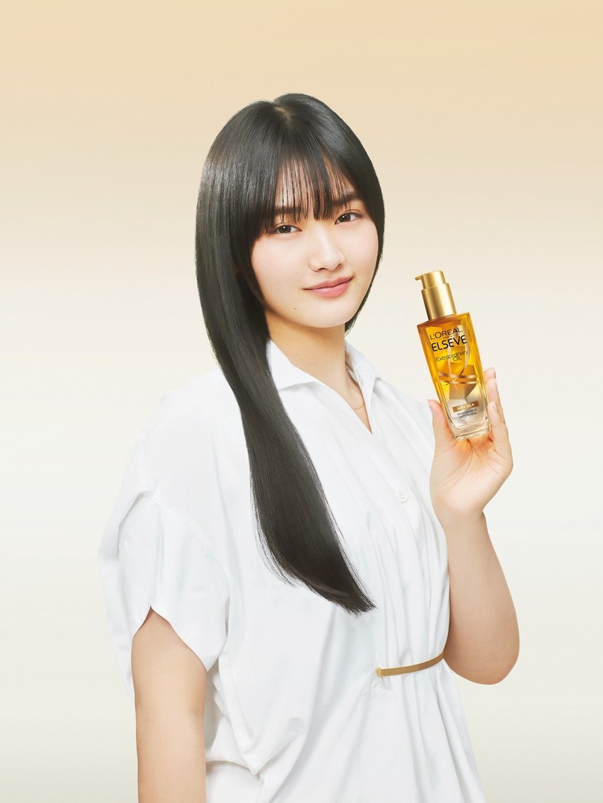  櫻坂46 山﨑天『ロレアル パリ』「エクストラオーディナリー オイル」エアリー シルク ジャパン ブランドアンバサダー