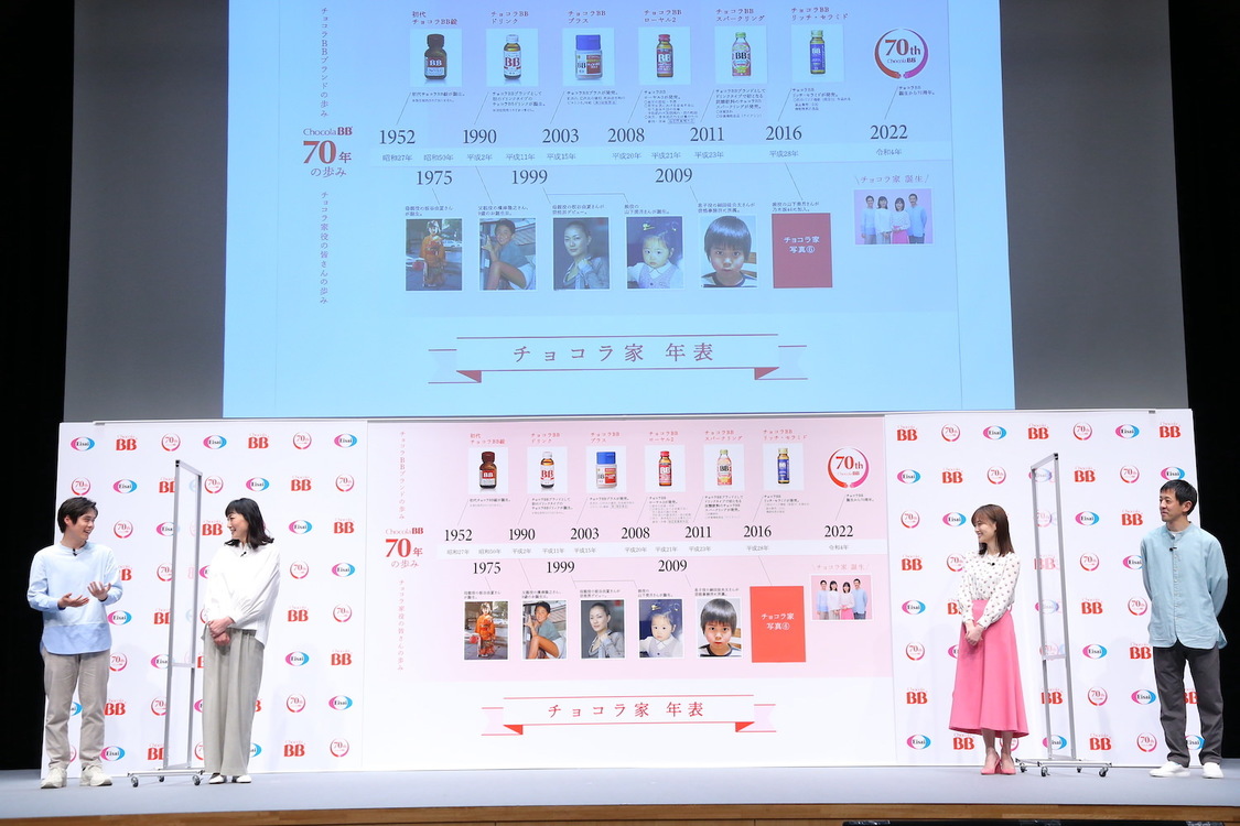 ＜チョコラBBブランド70周年新TVCM発表会＞大手町三井ホール（2022年4月7日）
