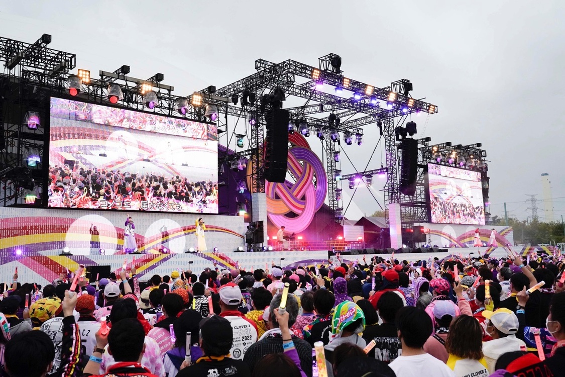 ももいろクローバーZ＜ももクロ 春の一大事2022 ～笑顔のチカラ つなげるオモイ in 楢葉・広野・浪江 三町合同大会～＞｜福島・J-VILLAGE（2022年4月24日）／撮影：上飯坂一、増田慶