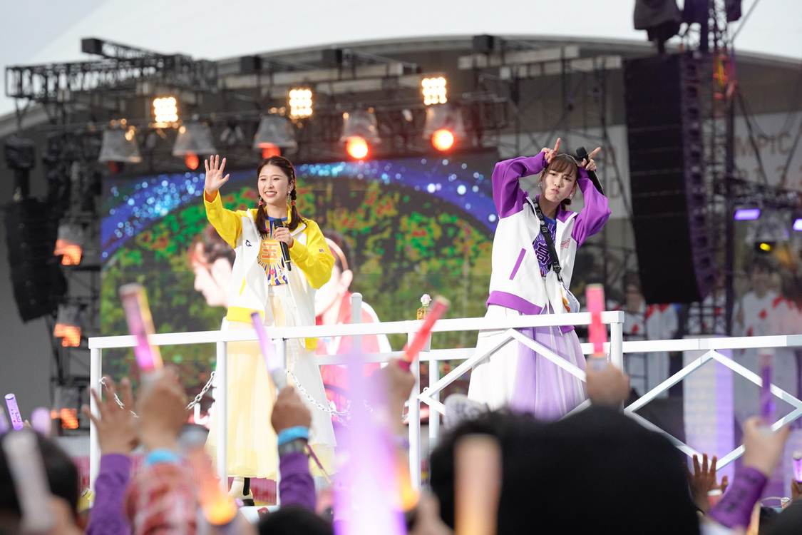 ももいろクローバーZ＜ももクロ 春の一大事2022 ～笑顔のチカラ つなげるオモイ in 楢葉・広野・浪江 三町合同大会～＞｜福島・J-VILLAGE（2022年4月24日）／撮影：上飯坂一、増田慶