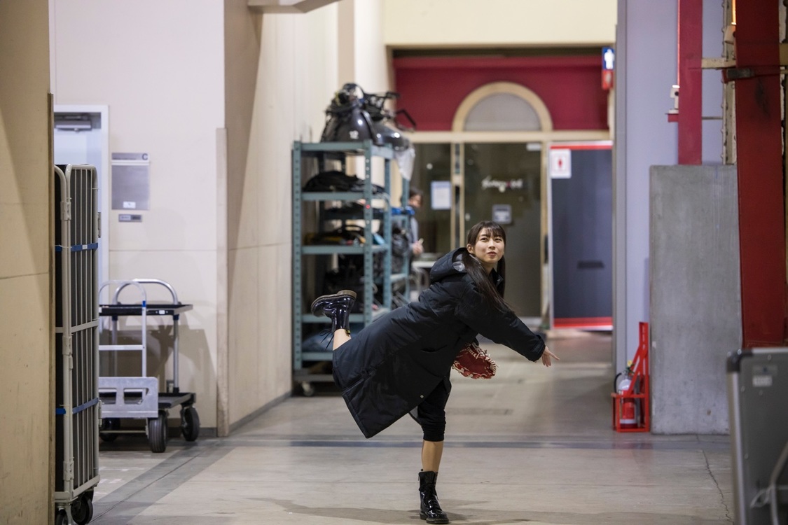 鈴木福・牧野真莉愛キャッチボール