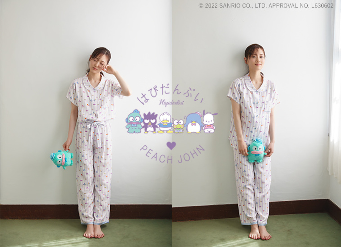 はぴだんぶいシャツパジャマ（© 2022 SANRIO CO., LTD. APPROVAL NO. L630602）