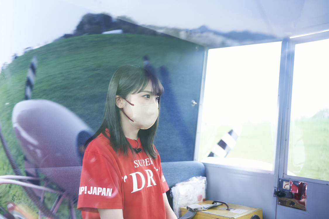 秋元真夏（乃木坂46）＜飛行船「新スーパードライ号」 出発セレモニー＞岩手県一関市（2022年4月30日）