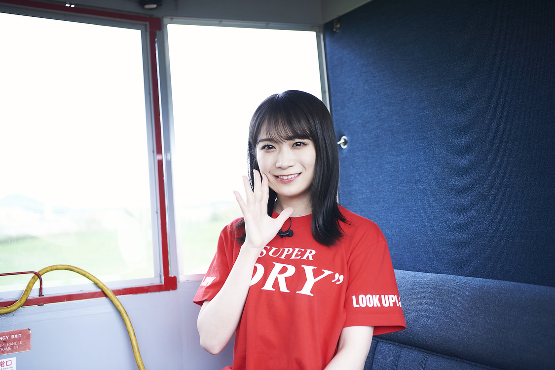 秋元真夏（乃木坂46）＜飛行船「新スーパードライ号」 出発セレモニー＞岩手県一関市（2022年4月30日）