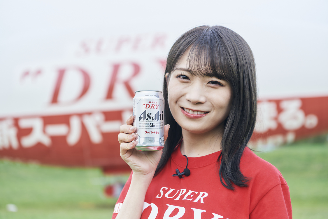 秋元真夏（乃木坂46）＜飛行船「新スーパードライ号」 出発セレモニー＞岩手県一関市（2022年4月30日）