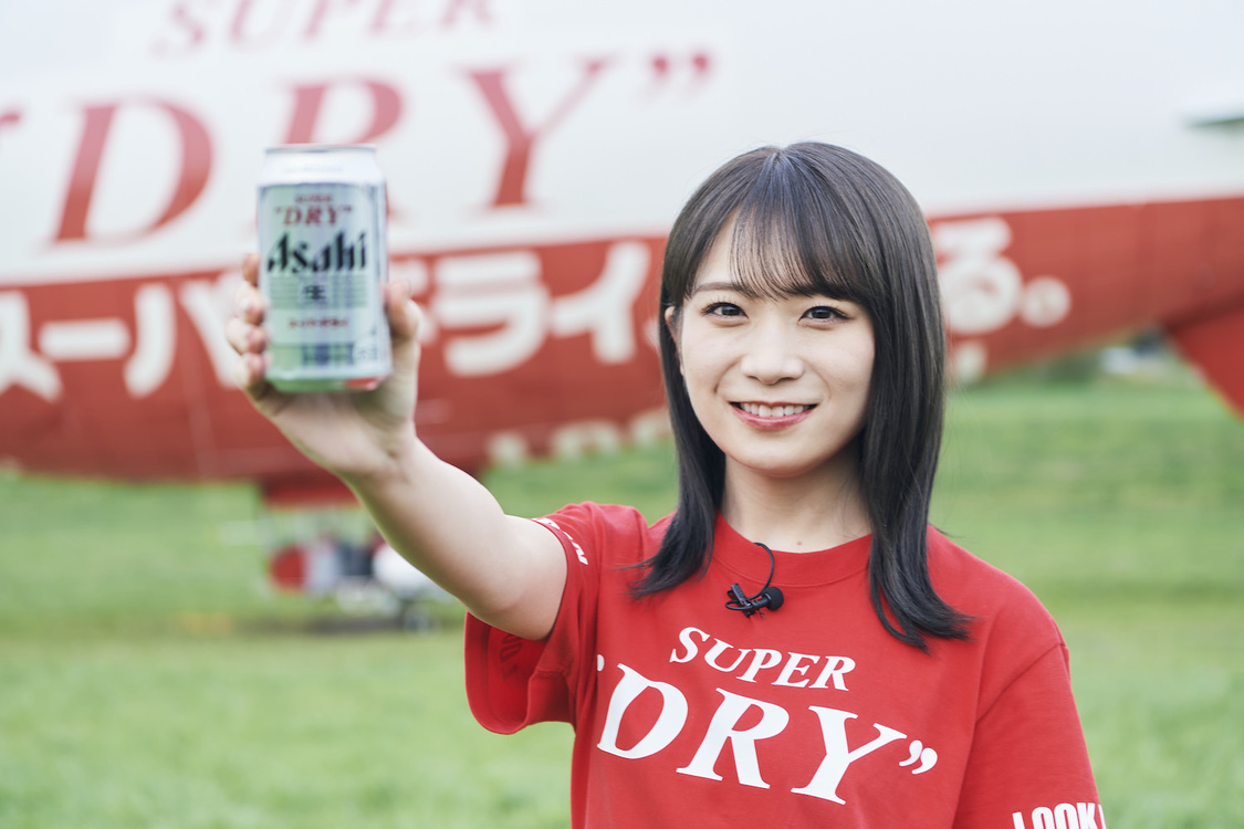秋元真夏（乃木坂46）＜飛行船「新スーパードライ号」 出発セレモニー＞岩手県一関市（2022年4月30日）