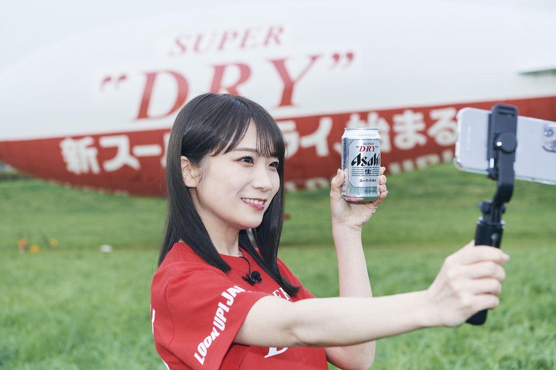 秋元真夏（乃木坂46）＜飛行船「新スーパードライ号」 出発セレモニー＞岩手県一関市（2022年4月30日）