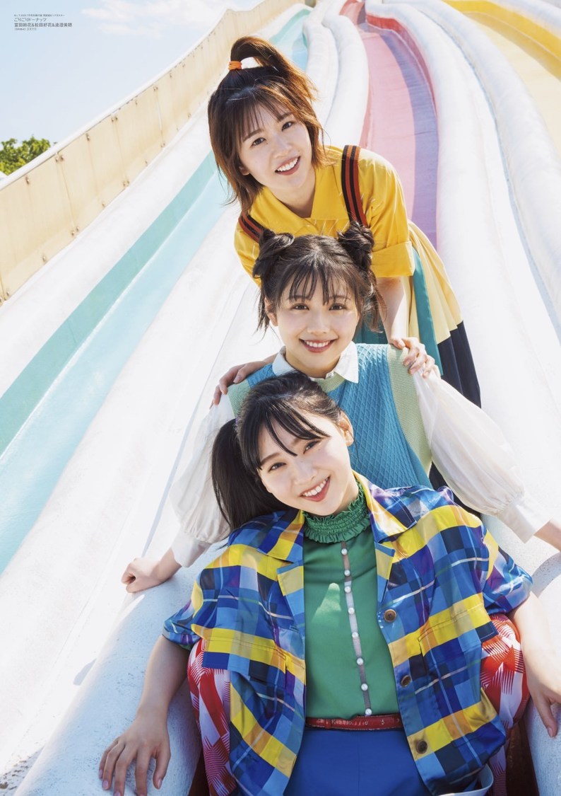 『B.L.T.2022年7月号』別冊付録：富田鈴花＆松田好花＆渡邉美穂（日向坂46）両面超ビッグポスター（裏）