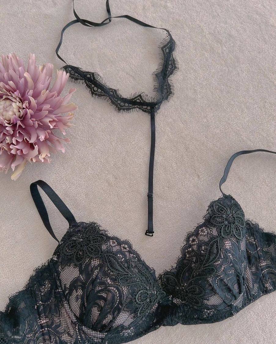 Eyelash Lace Dressup Choker Bra&Shorts（チョーカー付きランジェリー）