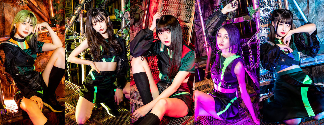 MIGMA SHELTER（左からタマネ、ブラジル、ミミミユ、レーレ、ナーナナラ）