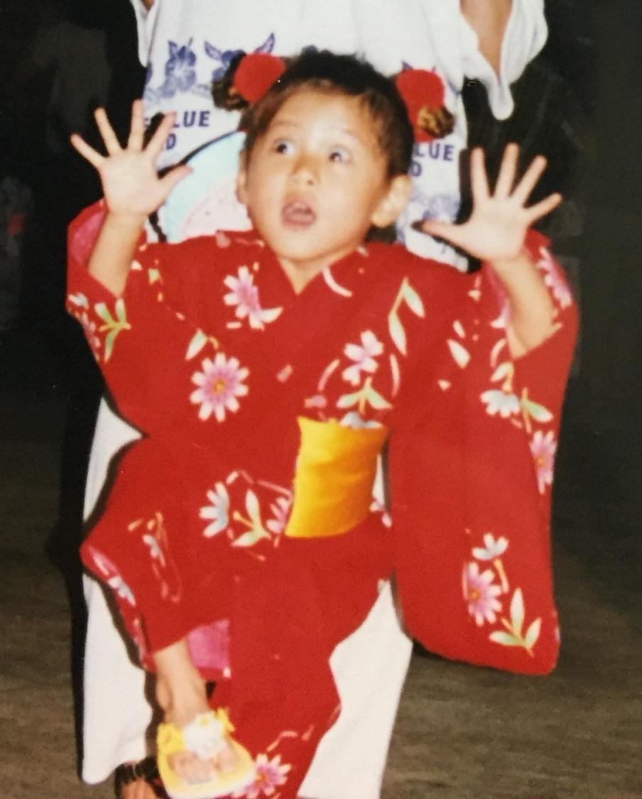 夏ですね。5歳頃のRaMuの浴衣姿です。この頃からもう『RaMu』が出来上がってますね。