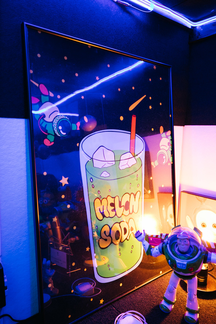 レコーディングブースのインテリア