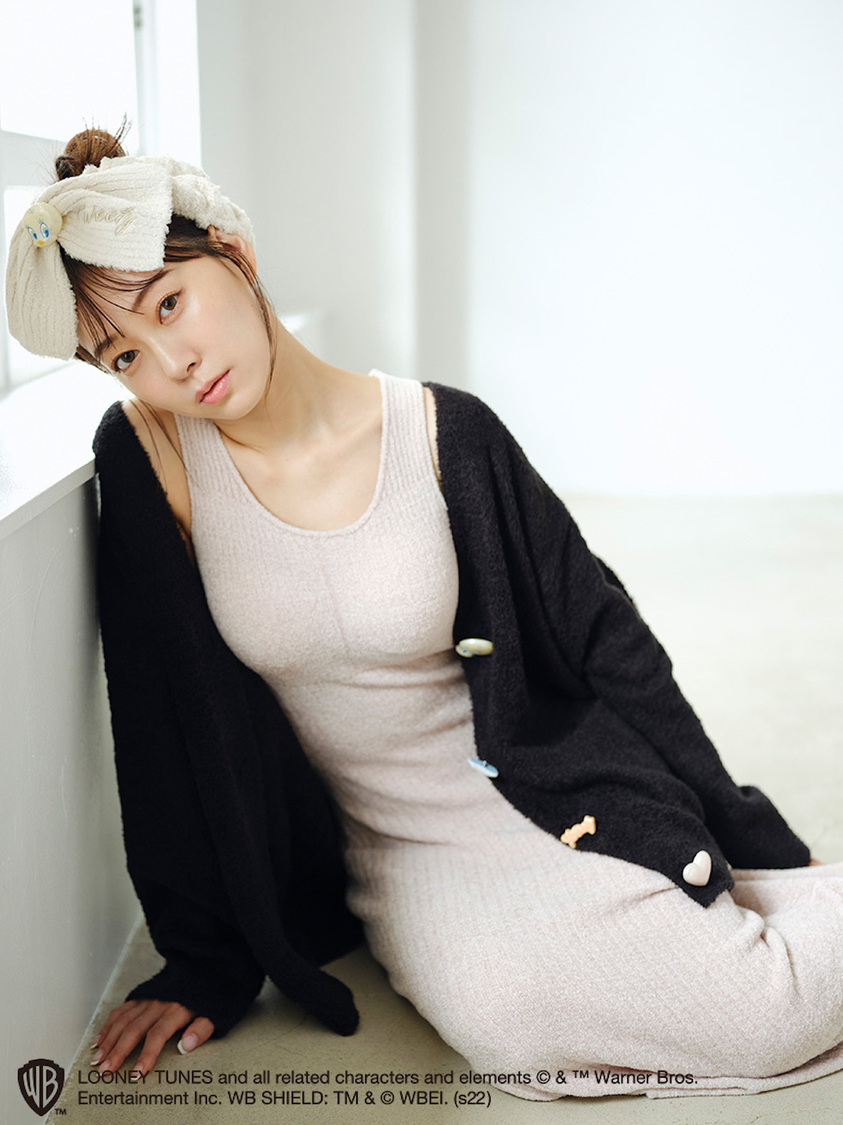 【TWEETY】デザインボタンカーディガン（BLK）