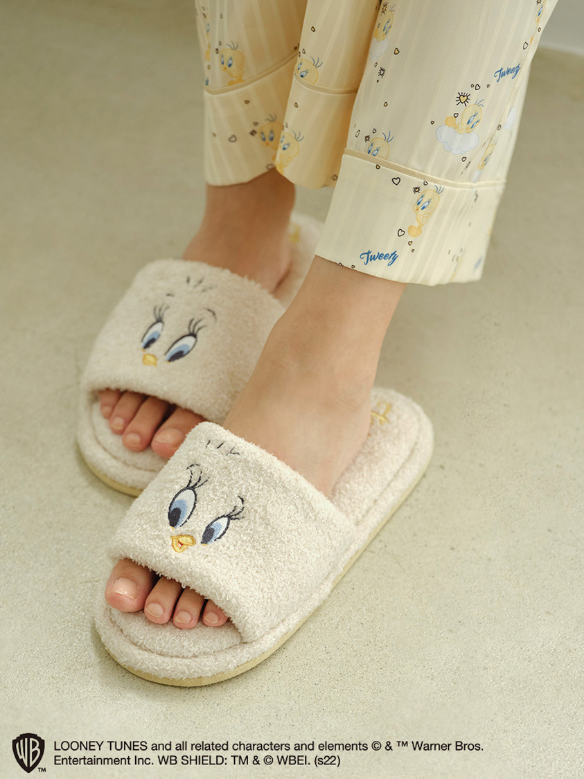 ニットスリッパ（YEL）