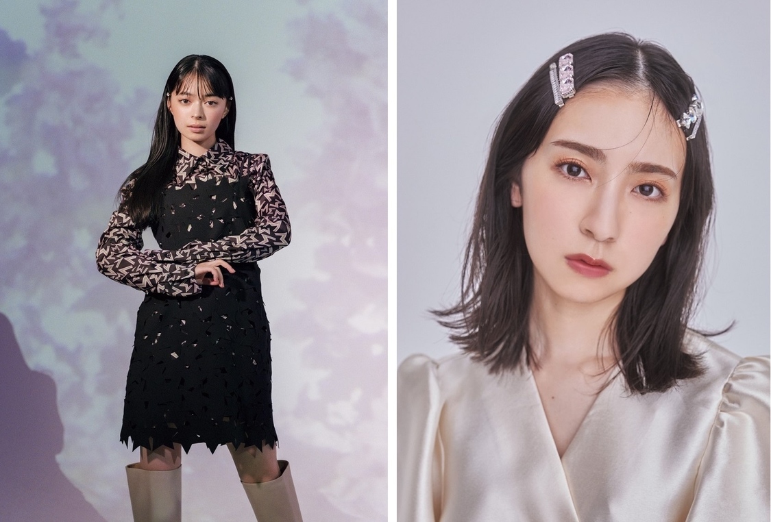 アンジュルム 上國料萌衣、日向坂46 金村美玖（『bis』11月号）