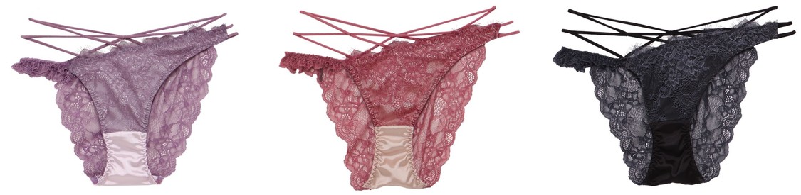 「リッチレース アシンメトリー ショーツ・Tバック」