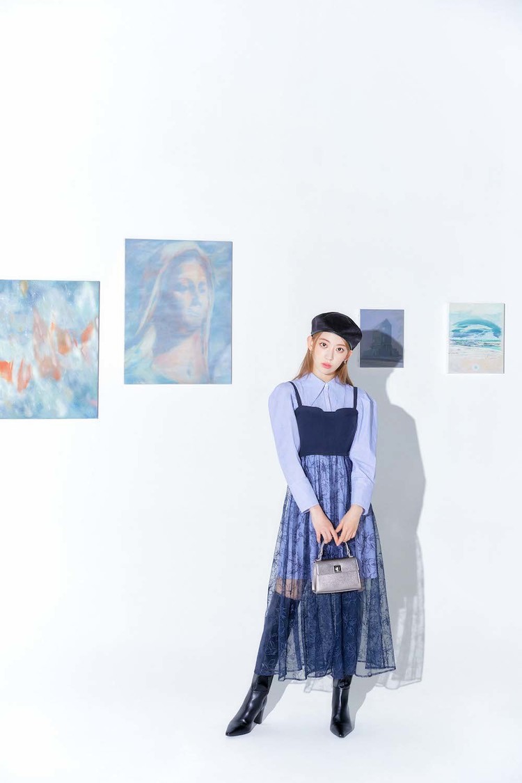 【LILY BROWN×宮脇咲良】シャツコンビワンピース