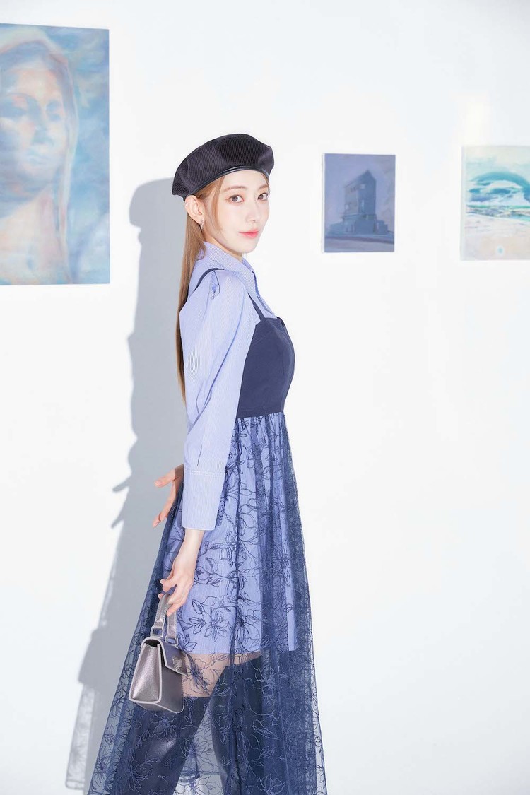 【LILY BROWN×宮脇咲良】シャツコンビワンピース