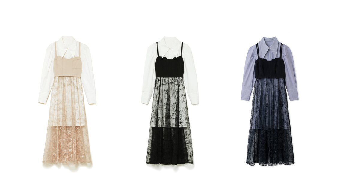 【LILY BROWN×宮脇咲良】シャツコンビワンピース