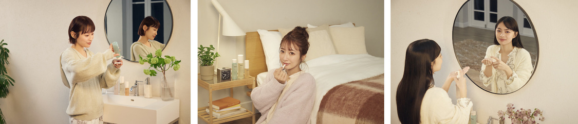 辻希美、高橋愛、上國料萌衣『Mitea ORGANIC』スペシャルコンテンツより